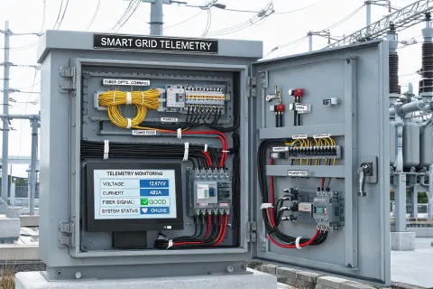 Smart grid telecom cable route