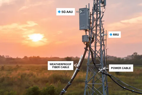 5G RAN tower cable deployment